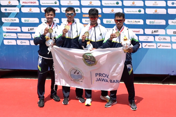 Rebut tiga medali emas dayung rowing, Jabar kokoh di puncak klasemen ...
