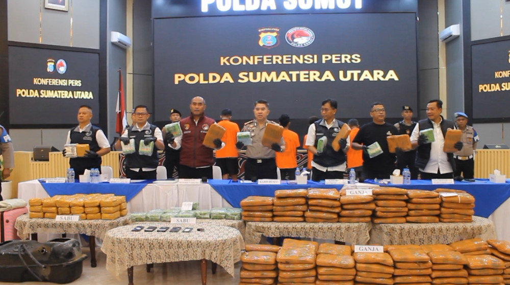 Polda Sumut gagalkan peredaran 151kg ganja dari jaringan internasional