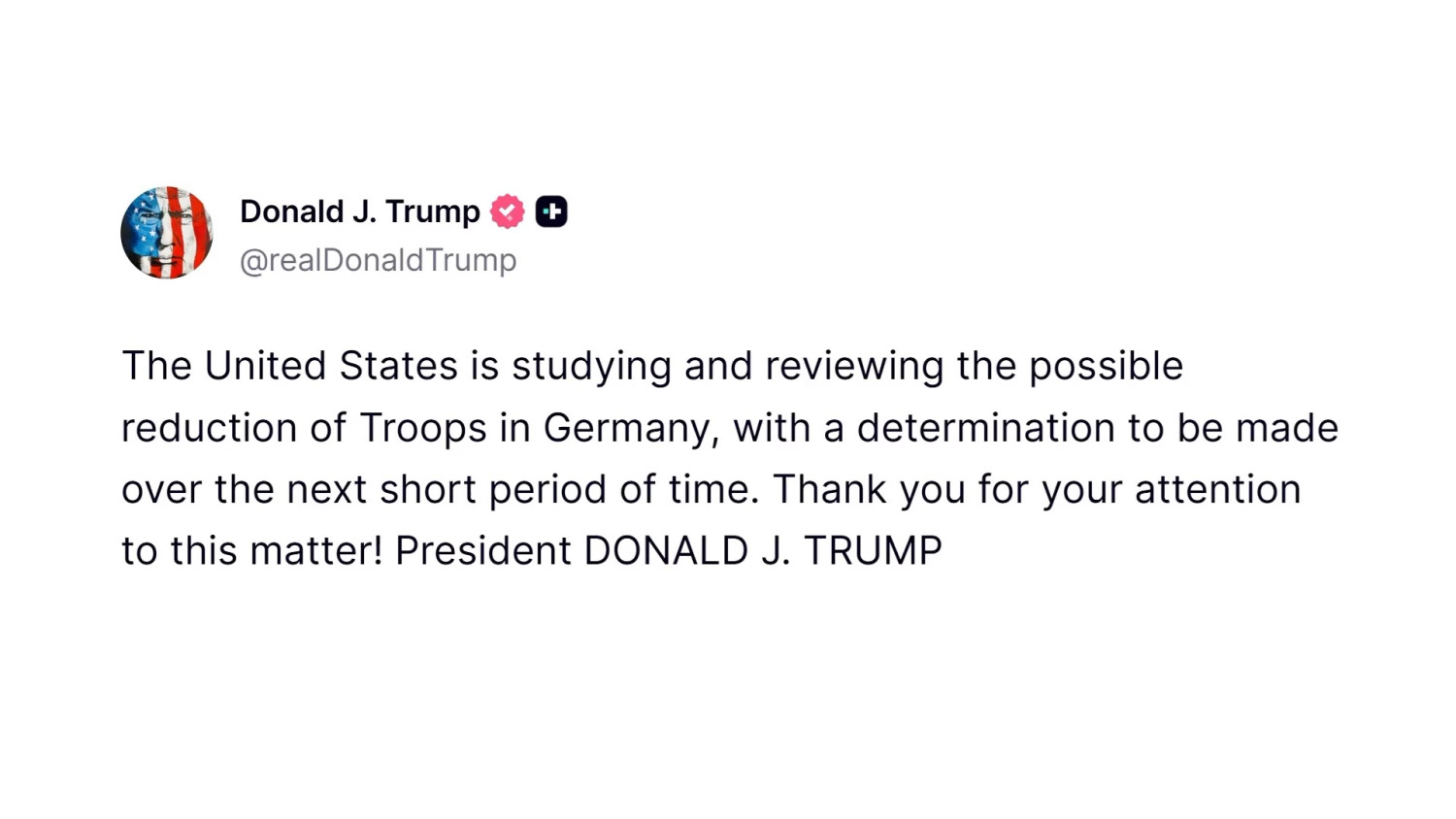 Trump tinjau rencana pengurangan pasukan AS di Jerman