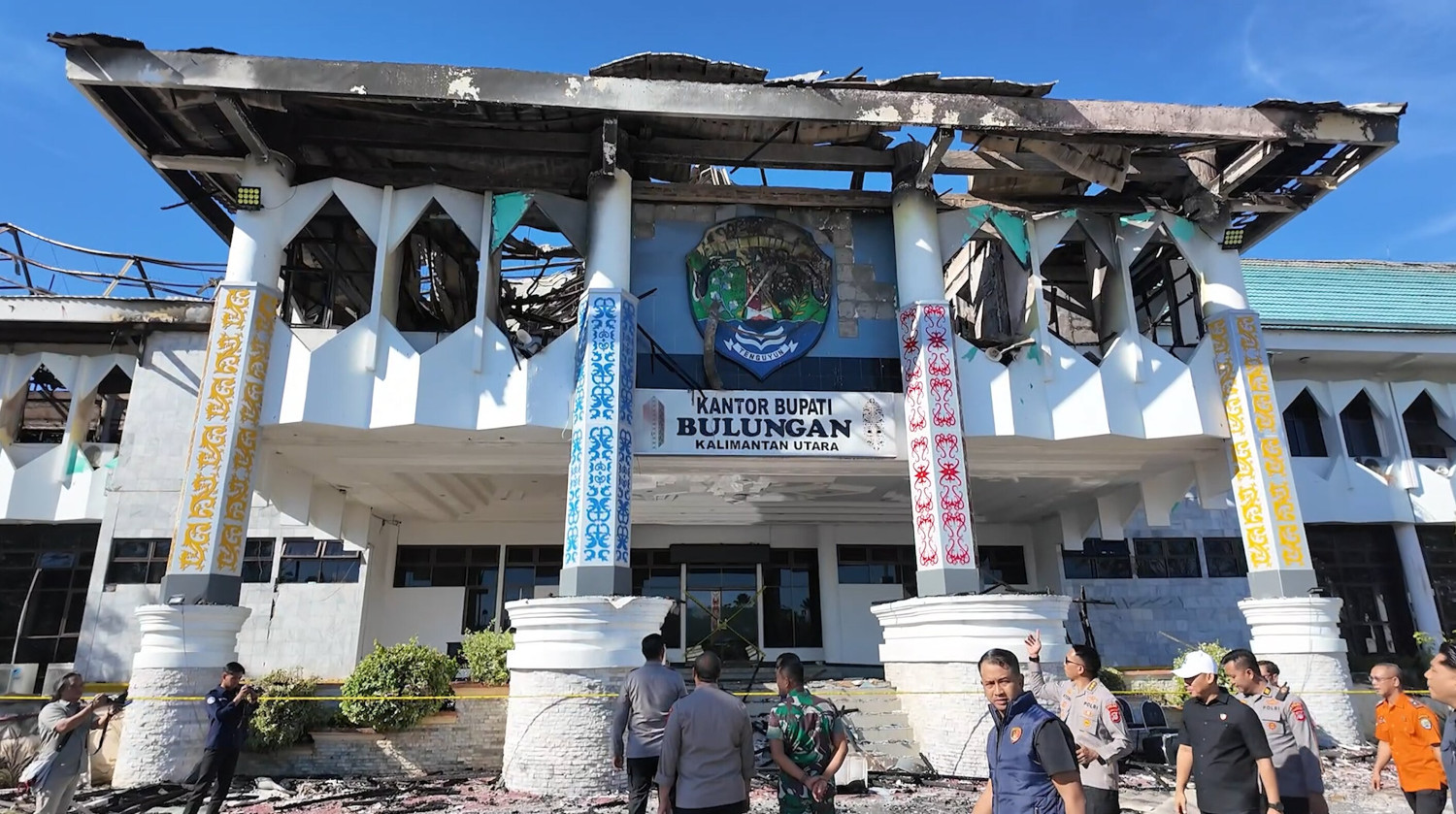 Polda Kaltara dan Labfor Jatim usut kebakaran Kantor Bupati Bulungan