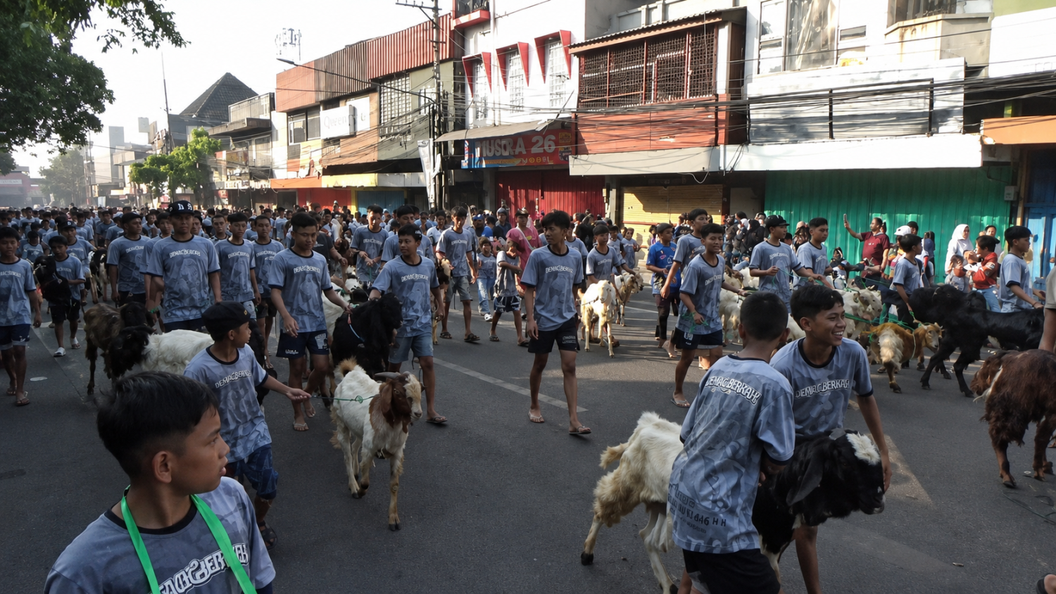 Tradisi arak-arakan hewan kurban meriahkan Idul Adha di Malang