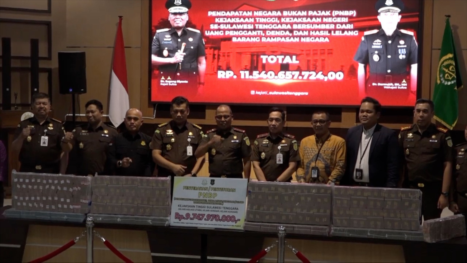 Kejati Sultra setorkan Rp9,7 miliar hasil penanganan korupsi